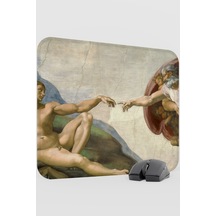 Ademin Yaratılışı Tablo Michelangelo V3 48x40 Xl Gaming Kauçuk Kaymaz Taban Mouse Pad Fare Altlığı