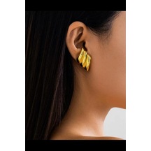 Kadın Vip Seri Özel Tasarım Küpe Seti-5429 Altın