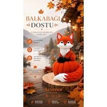 Balkabağı Dostu 15cm Dekoratif Biblo 3d Baskı