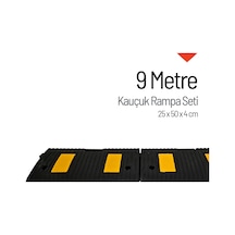 Kauçuk Rampa, Otopark Rampası, Kaldırım Rampası 25 X 50 X 4 Cm 9 Metre-3939