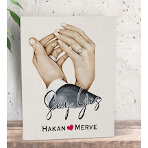 Bk Gift Kişiye Özel Sevgili El Ele Tasarımlı Kanvas Tablo-4 15x20 , Sevgiliye Hediye, Sevgililer Günü Hediyesi Kobitmeyencom33679 Bk Gift
