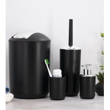 Banyo Aksesuar Seti, Çöp Kovası Seti Siyah