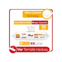 Sleepy Easy Clean Arap Sabunu Katkılı Mopa Uyumlu Yer Temizlik Havlusu&Mendili 50 Yaprak