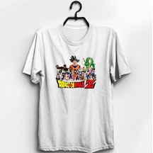 Stoned&Fame Unisex Beyaz Dragonball Z Anime T-shirt Beyaz