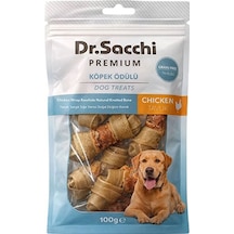 Dr.sacchi Premium Tavuk Sargılı Sığır Derisi Doğal Düğüm Kemik Tahılsız Köpek Ödülü 2 8li 100 Gr 109-30013.01