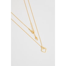 So Chic İlk Aşk 18 Ayar Sarı Altın Kaplama 45 Cm Gümüş Kolye Sarı