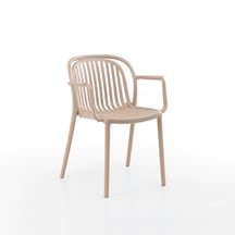 Polo Sandalye 2'li Set Balkon, Bahçe Ve Kafe Sandalyesi Cappuccino