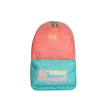 Pembe-turkuaz Be Happy Çift Ana Bölmeli Unisex Çocuk İlkokul Çant