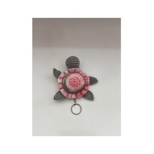 Amigurumi Örgü Kaplumbağa Anahtarlık - - El Yapımı Tasarım Pembe Pembe