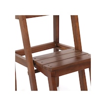 Merdiven Tabure 2 Basamaklı Ceviz Renk 58x35x25cm Diğer
