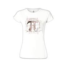 Matematik - Pi 19 Beyaz Kadın Tshirt 001