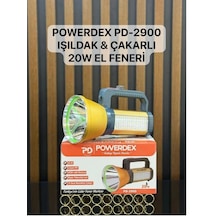 Powerdex 20w Şarjlı Fener Pd-2900 Özellikler 15 Saat Kesintisiz Siyah