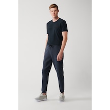 Avva Antrasit Eşofman Altı Esnek Yumuşak Doku İnterlok Kumaş Lastikli Paça Unisex Standart Fit Normal Kesim   B003400 Antrasit