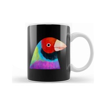 Gouldian Finch Bird 01 Kupa Bardak Porselen Karışık