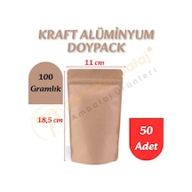 Kraft Alüminyum Doypack 11x18,5x7 Cm 50 Adet