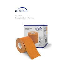 Ac-150 Yüz & Vücut Uyumlu Hipoalerjenik Kinesyo Tape  Bandı 5m X 5cm Turuncu Renk 1 Beden