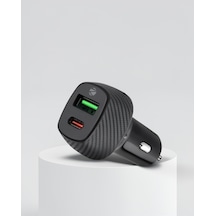 Araç Tipi Hızlı Şarj Adaptörü Type-c Pd Usb Çift Port Kompakt 00705685