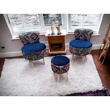 Çay Seti Ikili Koltuk Berjer Ve Puf Takımı Salon, Balkon, Ofis 3 Lü Takım 686230