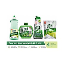 Bulaşık Makinesi Temizlik Seti 4 Lü Ekonomik Paket Jel Deterjan + Parlatıcı + Tuz + Temizleyici - 876885651