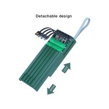 T12d 18650 Dıy Power Bank Tabanı Tip C Mikro Usb Kablo El Feneri Hızlı Power Bank Kılıfı 18650 Pil Tutucu Şarj Kutusu Kabuğu Yeşil