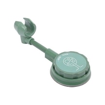 Primepickings Koyu Yeşil Delinmeyen Duş Aparatı Sabit Duş Aparatı Ayarlanabilir Evrensel Alet 2 Katlı Gri