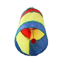 Eğlenceli Kedi Oyun Tüneli 50 Cm İki Top İle Aktif Dinlenme