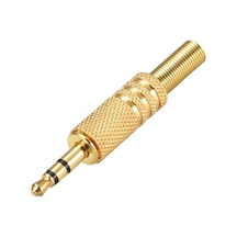 2.5mm Stereo Erkek Jak Lehim Konektörü Altın Kaplama