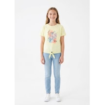 Stsahra Kız Çocuk Sarı T-shirt 00666sr