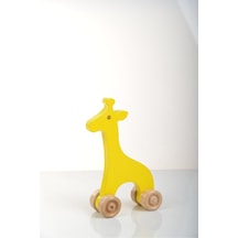 Woodnjoy Hareketli Ahşap Mini Zürafa Sarı