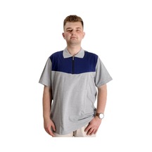 Mode Xl Büyük Beden Erkek T-Shirt Polo Fragmented 23325 Grimelanj 001