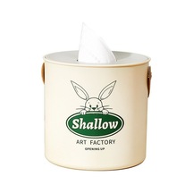 Yuvarlak Tavşan-sevimli Tavşan Masaüstü Doku Kutusu Taşınabilir Oturma Odası Banyo Kağıt Dağıtıcı Saplı Ev Araba Peçete Depolama Tutucu