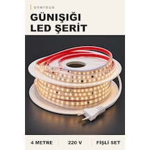 Onerous 4 M 220v Günışığı Led Şerit, Fişli, Yapışkanlı