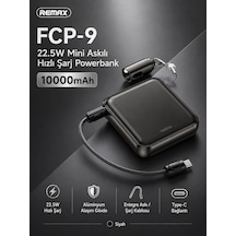 Remax Alüminyum Gövdeli 20000mah 22.5w Dahili Type-c Kablolu Powerbank Fcp-9 Koyu Gri