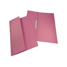 Yarım Kapak Telli Dosya Pembe Karton 50 Adet Karton Yarım Kapaklı Kapsüllü Dosya A4 Boy 24x32 Cm Klasör İçin Büro Ofis