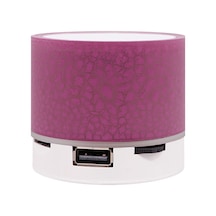 Teltree Kırık Desenli A9 Mini Hoparlör - Su Geçirmez, Bluetooth, Usb/tf Kart Desteği, Taşınabilir, Alçak Frekanslı, Renkli Flaş Işık Kırmızı