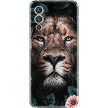 Vivo V23 Kılıf Resimli Desenli Baskılı Silikon Leon Flowers 1307