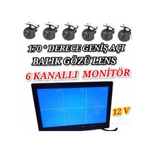 10 İnç 6 Kanallı 170 '' 6 Kameralı Araç Monitörü Twogo Go-6006