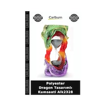 Özel Üretim Dekoratif Hediyelik Masaüstü Figürlü Obj Polyester Dragon Tasarımlı Kumsaati Alk2328 Çok Renkli