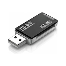 Usb 2.0 Çift Kart Okuyucu, Sd Microsd Tf Hafıza Kart Reader, Bilgisayar Laptop Kamera Drone Araç Kamerası Uyumlu, Kompakt Taşınabilir Abs Gövde, Tak Çalıştır N450