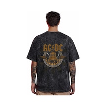Tasarım Ac Dc Rock Metal Müzik Grubu Sırt Baskılı Unisex Oversize Siyah