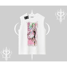Tarzsokak Kolsuz Tshirt Anime Kawaii Japon Kız Desenli Beyaz