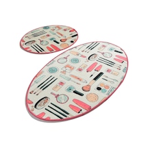 Makeup Djt 2 Lı Set Banyo Halısı Paspas Seti Çok Renkli
