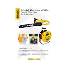 Rtrmax RTM9030SET Elektrikli Ağaç Kesme Motoru Eldiven + Testere Zinciri + Makaralı Uzatma Kablosu 4'lü Set