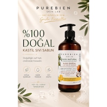 %100 Doğal Kastil Sıvı Sabun - Bergamot & Limon Kokulu