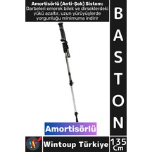 Baston Ergonomik Konforlu Outdoor Baston Amortisörlü Ayarlanabilir Trekking Yürüyüş Destek Batonu Çok Renkli