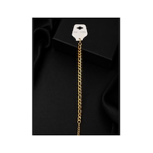 Altın Renk Zincir Model Çelik Bileklik 23cm 7mm Altın - 910317155 Altın