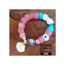 Cam Bodrum Boncuk Charm Murano Nazar Boncuk Bileklik Nazar Boncuklu Bileklik Pembe 62347306