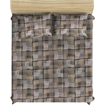 Çift Kişilik Lastikli Çarşaf 160x200 Ve Iki Adet 50x70 Yastık Kılıfı Ekose