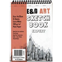 E&d Art Sketch Book Expert 14x20cm 15yp 200gr Eskiz Çizim Defteri