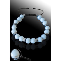Sertifikalı Silver Hematitli Opal Taşı Bileklik - Ayarlamalı Çok Renkli